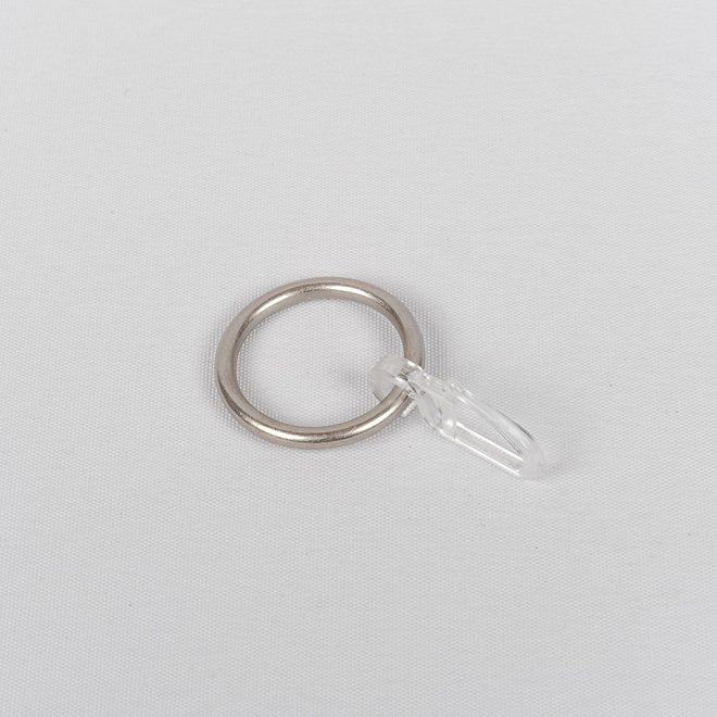 Кольца для карниза CLASSIC с крючками Ø16мм цвет светлого матового серебра