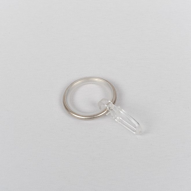 Кольца для карниза MODERN с крючками Ø16мм цвет светлого матового серебра