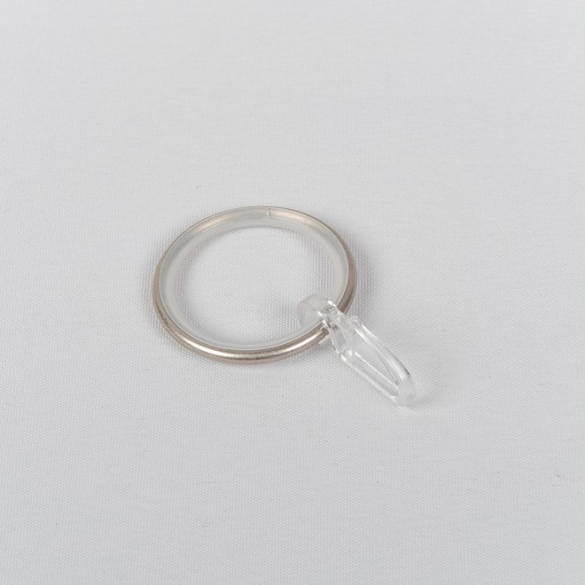 Кольца для карниза MODERN с крючками Ø25мм цвет светлого матового серебра