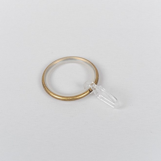 Кольца для карниза MODERN с крючками Ø25мм цвет светлого старого золота.