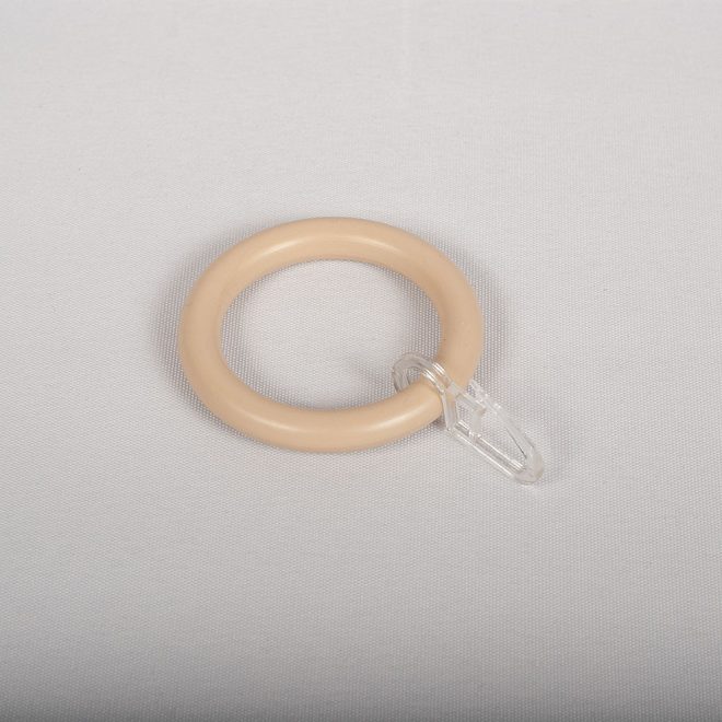 Kольцо для карниза STANDART Ø28мм пласт. с крючком цвет сосны