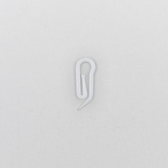 Plastic hook for slider single white colour No. 2571