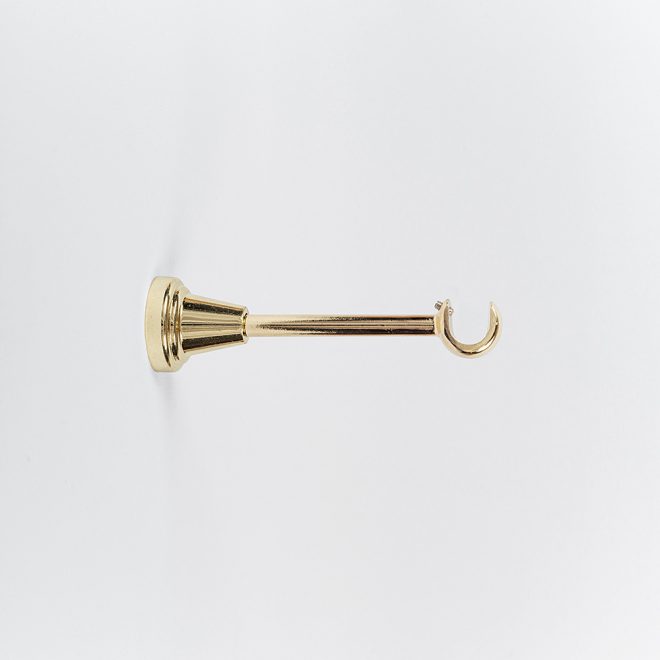 Holder for curtain rod GRAL L14cm Ø16mm single shiny gold colour.