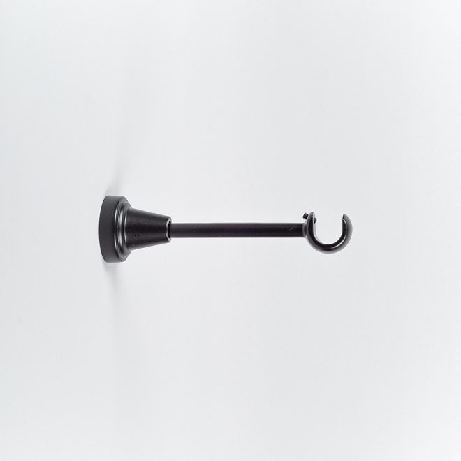 Holder for curtain rod GRAL L14cm Ø16mm single black colour.
