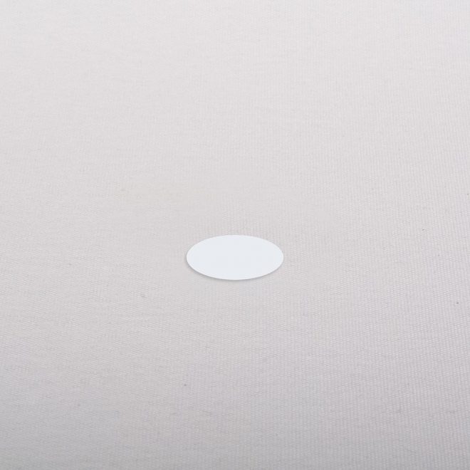 Cover of hole for ceiling mounted curtain rail white colour