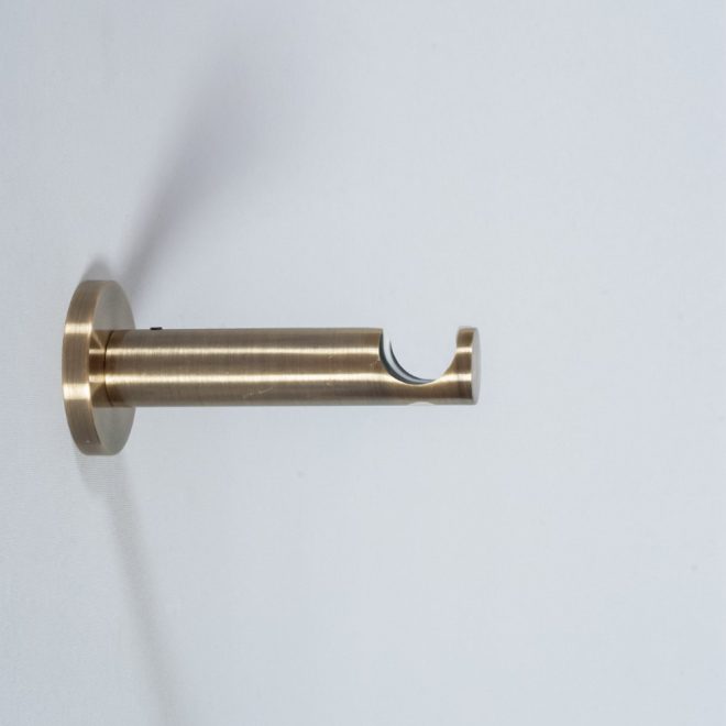 Holder for curtain rod ASPEN-NOVA L11-16cm Ø19mm single bright aged gold colour 1