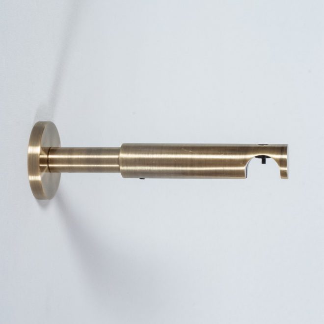 Holder for curtain rod ASPEN-NOVA L11-16cm Ø19mm single bright aged gold colour 2