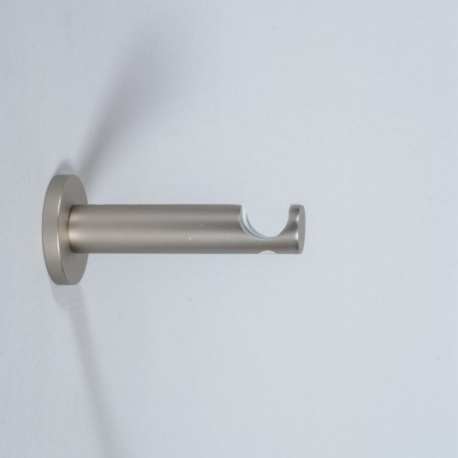 Holder for curtain rod ASPEN-NOVA L11-16cm Ø19mm single bright matte silver colour 1