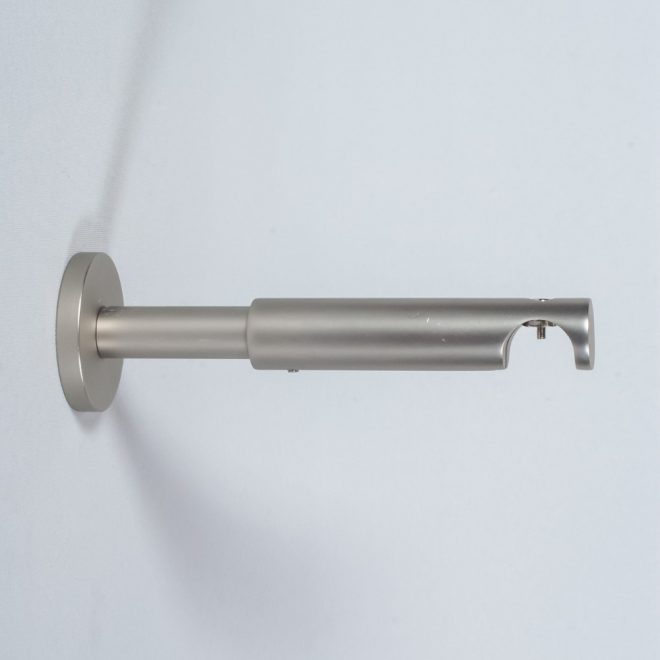 Holder for curtain rod ASPEN-NOVA L11-16cm Ø19mm single bright matte silver colour 2