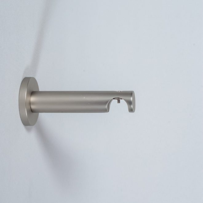 Holder for curtain rod ASPEN-NOVA L11-16cm Ø19mm single bright matte silver colour
