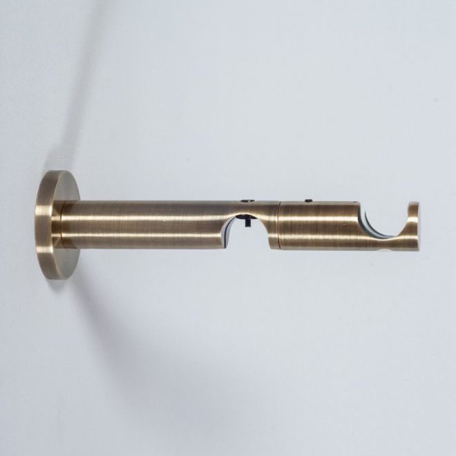 Holder for curtain rod ASPEN-NOVA L10,5-16,5cm Ø19-19mm double bright aged gold colour 2