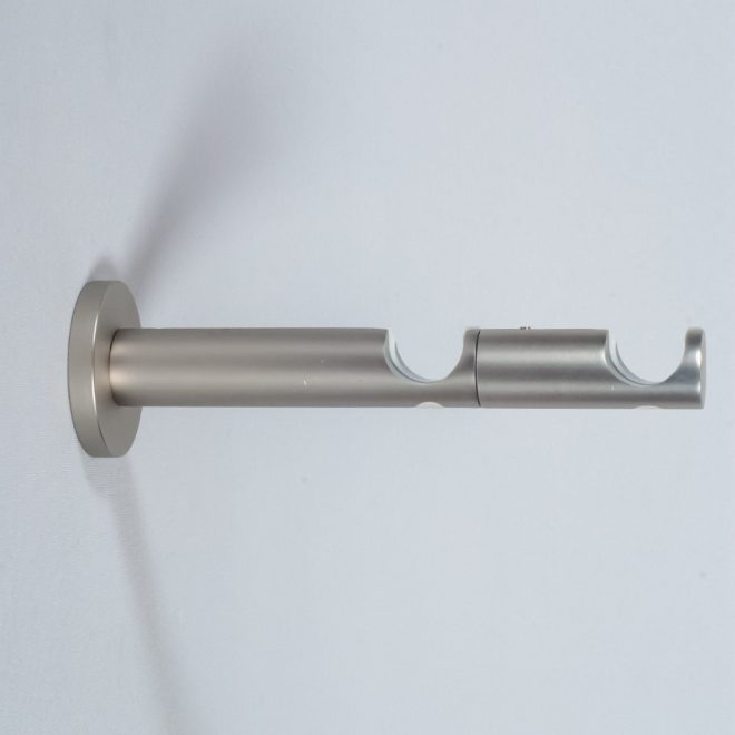 Holder for curtain rod ASPEN-NOVA L10,5-16,5cm Ø19-19mm double bright matte silver colour 1