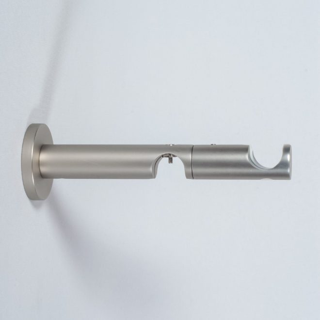 Holder for curtain rod ASPEN-NOVA L10,5-16,5cm Ø19-19mm double bright matte silver colour 2