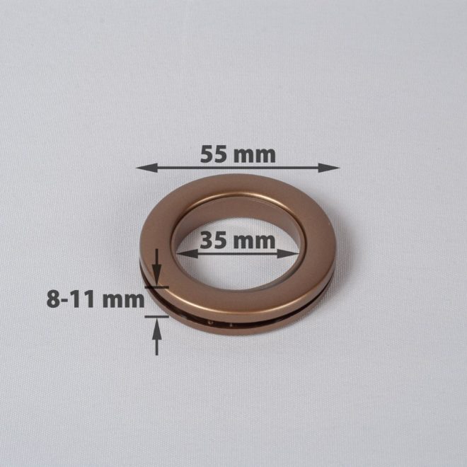 Compressible ring UNIVERSAL for the curtain tube Ø25-28mm aged gold colour