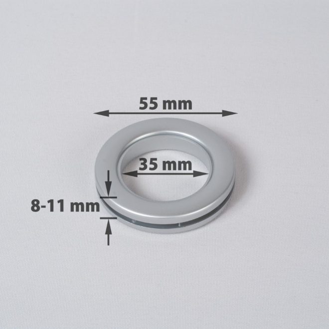 Compressible ring UNIVERSAL for the curtain tube Ø25-28mm matte chrome colour