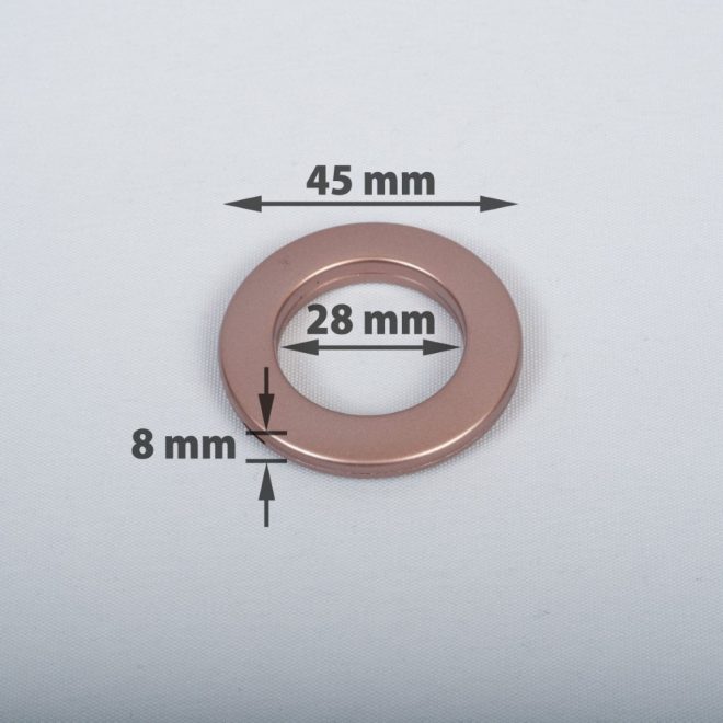 Compressible ring for the curtain tube Ø16-20mm copper colour
