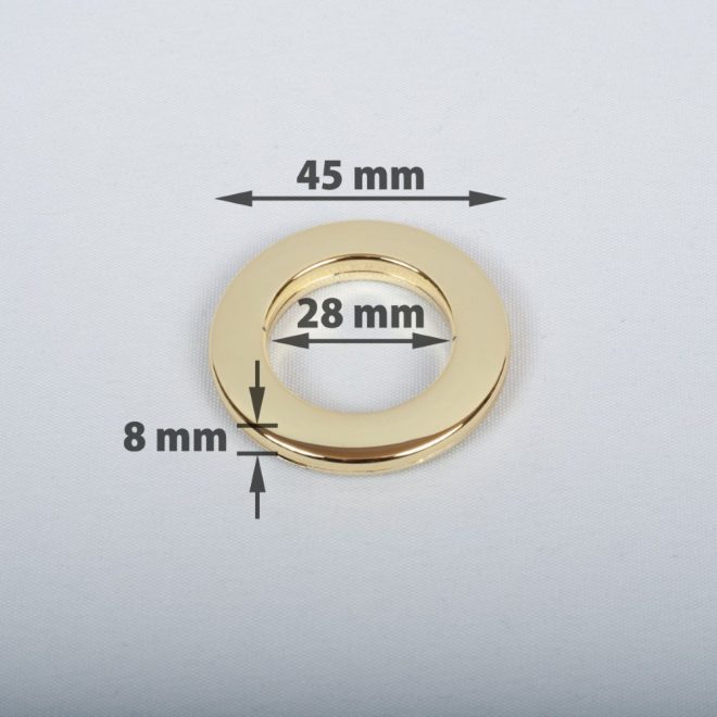 Compressible ring for the curtain tube Ø16-20mm shiny gold colour