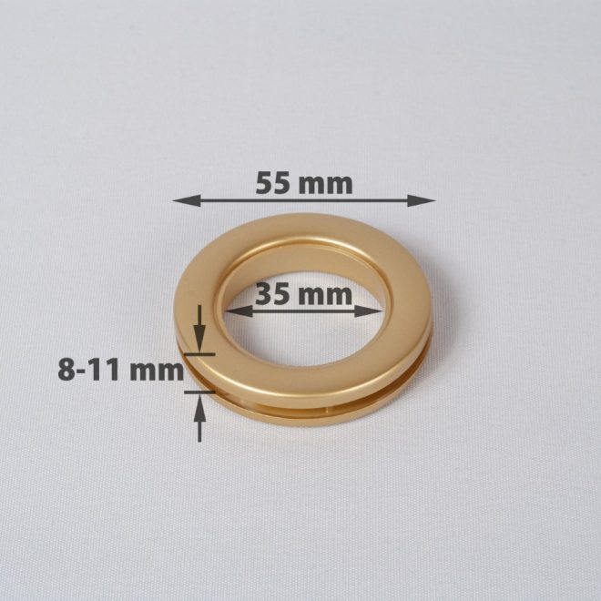Compressible ring UNIVERSAL for the curtain tube Ø25-28mm matte gold colour
