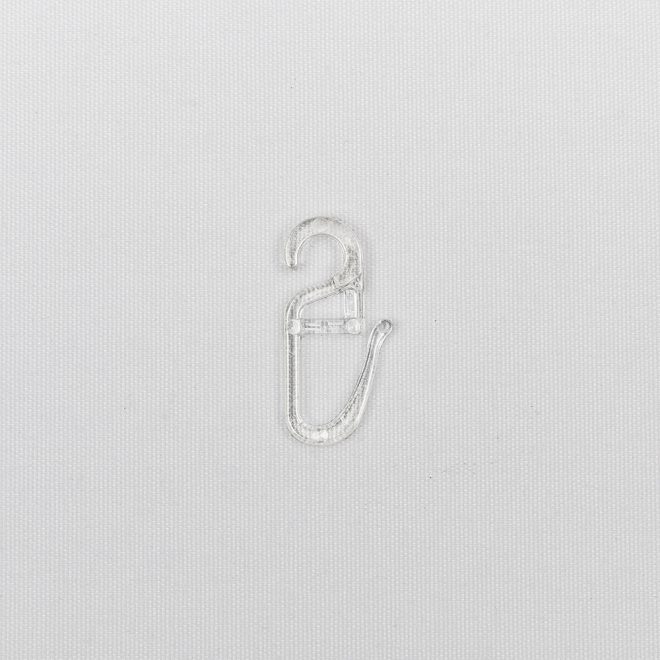 Plastic hook for ring Ø16mm transparent