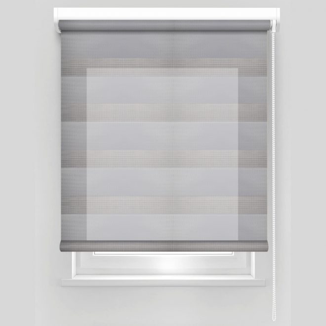 Roller blind DAY-NIGHT grey colour ZPF-16