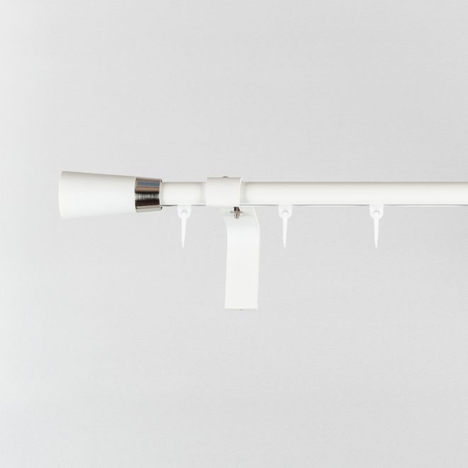 Curtain rod IMPERIA Ø19mm single white colour